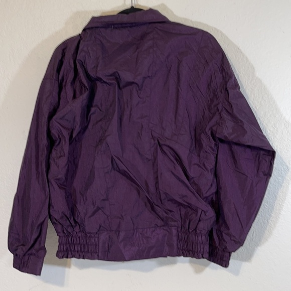 PIERRE CARDIN Deep Purple Windbreaker Jacket Small - Picture 3 of 5